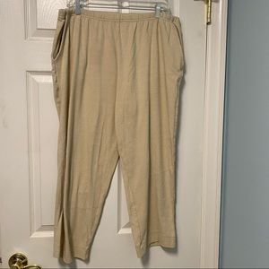 Blair Womens PXL Cobble stone Cotten blend pull on elastic waist pants w…